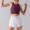 Sweat Sesh Crop Top - Plum
