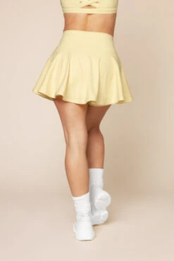 Twirl Skort - Buttercream -Quality Sport Wear TwirlSkort Buttercream 1 Edit