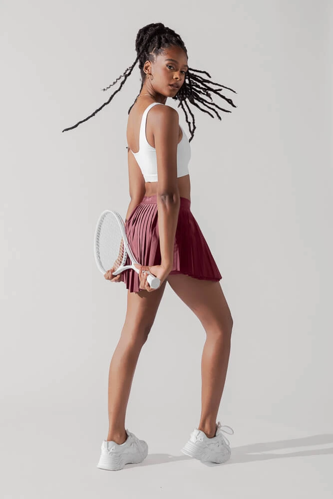 Ace ‘em Pleated Skort - Desert Rose 2 Ace ‘em Pleated Skort - Desert Rose - Image 2