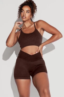 What's The Scoop Seamless Bra - French Roast -Quality Sport Wear What stheScoopBra CCHGShorts FrenchRoast 1883 Edit