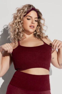 What's The Scoop Seamless Bra - Garnet -Quality Sport Wear What stheScoopBra SSLeggings Garnet 0379 Edit