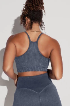 What's The Scoop Seamless Bra - Vintage Indigo -Quality Sport Wear What stheScoopBra SSShorts vintageindigo 0512 Edit