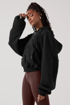 Zip Cloud Hoodie - Black -Quality Sport Wear ZipCloudHoodie Black 5002 0907 Edit