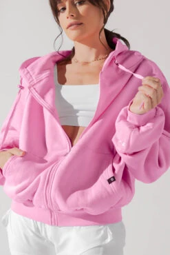 Zip Cloud Hoodie - Malibu Pink -Quality Sport Wear ZipCloudHoodie Bubblegum 5002 0114 Edit 1