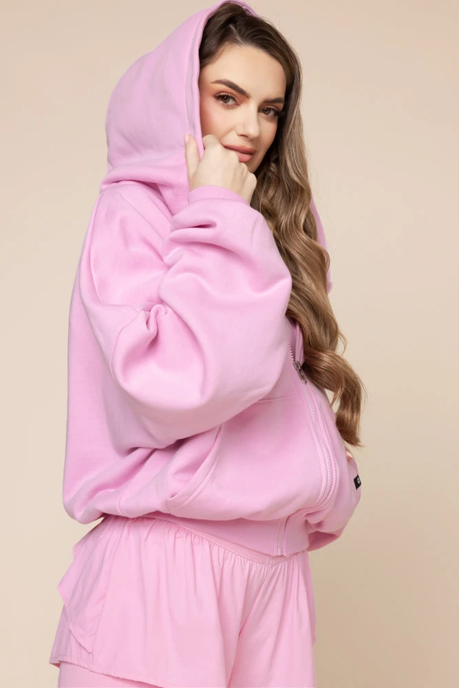 Zip Cloud Hoodie - Bubblegum 2 Zip Cloud Hoodie - Bubblegum - Image 2