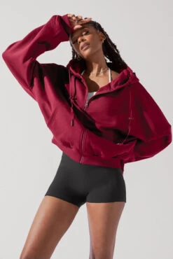 Zip Cloud Hoodie - Crimson 19 Zip Cloud Hoodie - Crimson -Quality Sport Wear ZipCloudHoodie Crimson 5002 0184 Edit