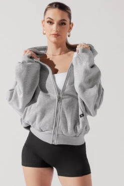 Zip Cloud Hoodie - Heather Grey 17 Zip Cloud Hoodie - Heather Grey -Quality Sport Wear ZipCloudHoodie HeatherGrey 5002 0249 Edit