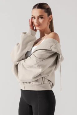 Zip Cloud Hoodie - Seashell -Quality Sport Wear ZipCloudHoodie Seashell 5002 0004 Edit