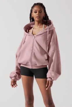 Zip Cloud Hoodie - Blush -Quality Sport Wear ZipCloudHoodie blush 5002 0088 Edit