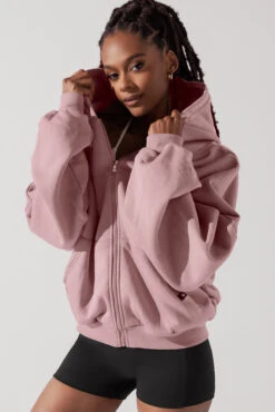 Zip Cloud Hoodie - Blush -Quality Sport Wear ZipCloudHoodie blush 5002 0100 Edit