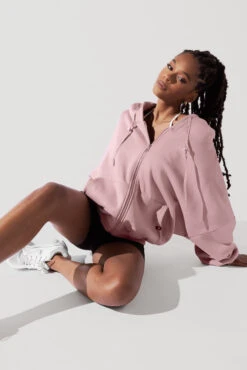 Zip Cloud Hoodie - Blush -Quality Sport Wear ZipCloudHoodie blush 5002 0132 2 Edit