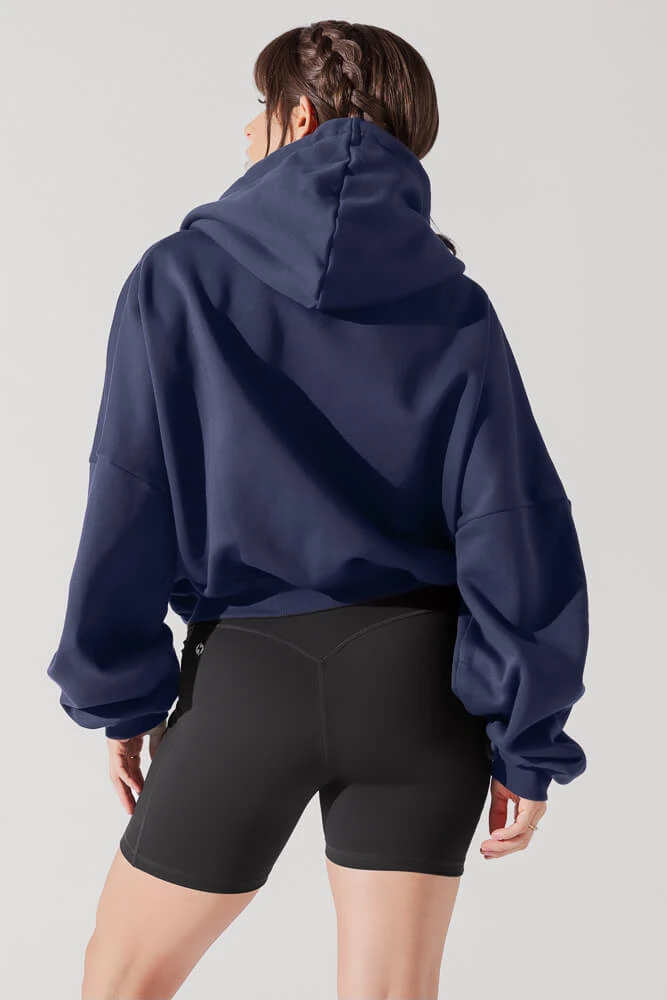 Zip Cloud Hoodie - Academic Navy 5 Zip Cloud Hoodie - Academic Navy - Image 5
