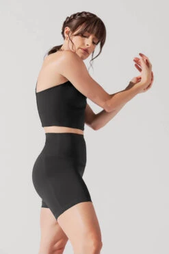 Daphne Corset Crop Top - Black -Quality Sport Wear ZipHoodie GreenTime 5002 00071 Edit